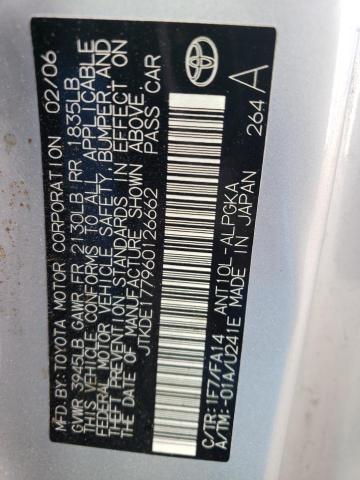 JTKDE177960126662 - 2006 TOYOTA SCION TC 银色 照片 12