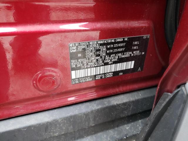 2T3P1RFV5KW032976 - 2019 TOYOTA RAV4 XLE RED photo 13