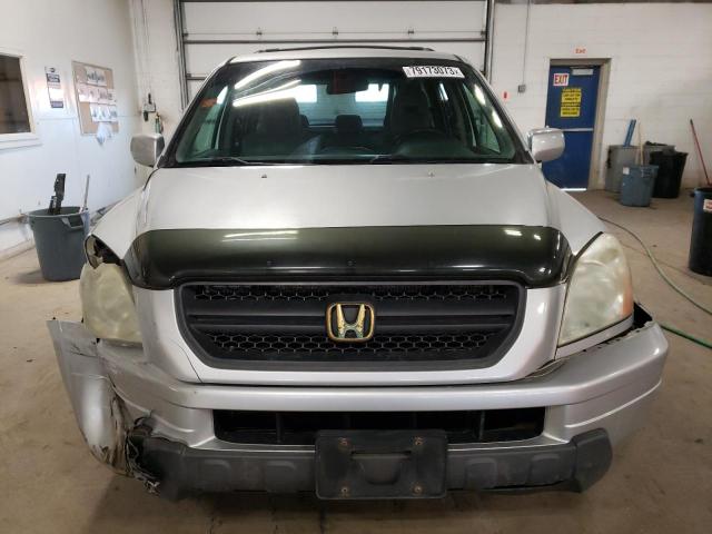 5FNYF18405B047231 - 2005 HONDA PILOT EX SILVER photo 5