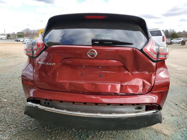 5N1AZ2MG8GN106007 - 2016 NISSAN MURANO S RED photo 6