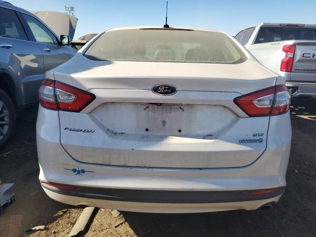 3FA6P0LU4ER129747 - 2014 FORD FUSION SE HYBRID WHITE photo 6