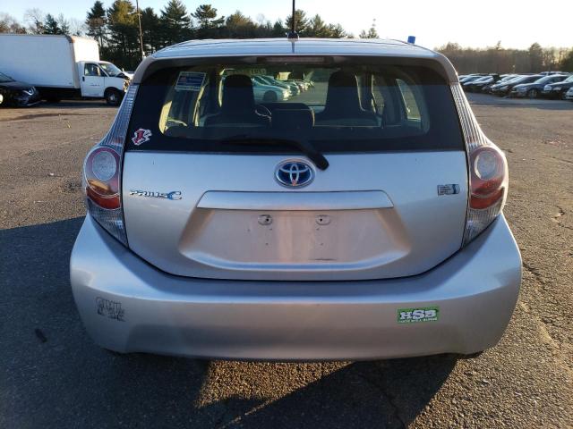 JTDKDTB35E1562516 - 2014 TOYOTA PRIUS C SILVER photo 6