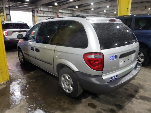 1B4GP25352B602468 - 2002 DODGE CARAVAN SE SILVER photo 2