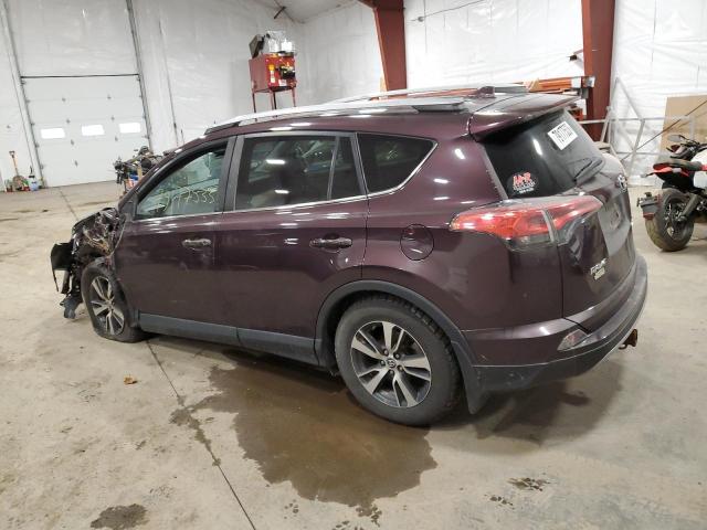 2T3RFREVXHW673027 - 2017 TOYOTA RAV4 XLE PURPLE photo 2