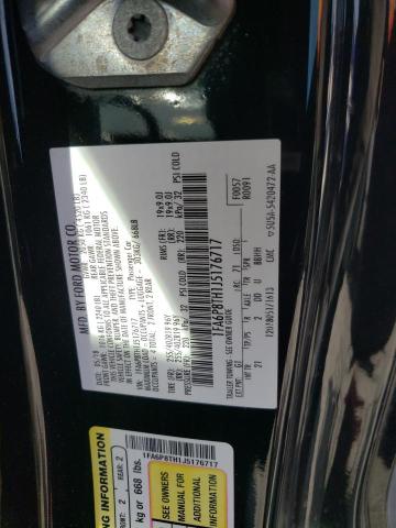 1FA6P8TH1J5176717 - 2018 FORD MUSTANG BLACK photo 12