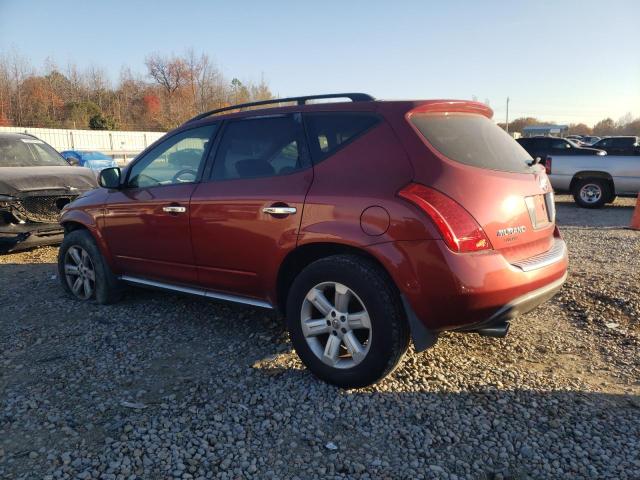 JN8AZ08T96W422674 - 2006 NISSAN MURANO SL BURGUNDY photo 2