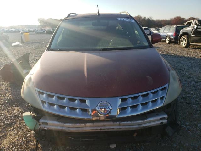 JN8AZ08T96W422674 - 2006 NISSAN MURANO SL BURGUNDY photo 5