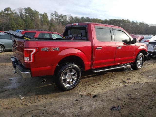 1FTEW1EFXFFB48685 - 2015 FORD F150 SUPERCREW RED photo 3
