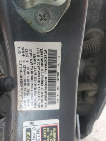 JHMFA3F21BS000998 - 2011 HONDA CIVIC HYBRID GRAY photo 12