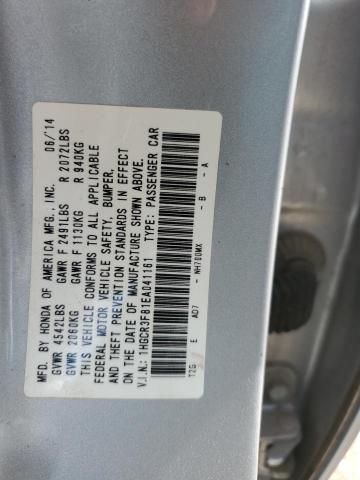 1HGCR3F81EA041161 - 2014 HONDA ACCORD EXL SILVER photo 13