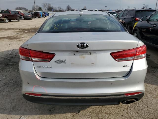 5XXGU4L39JG231589 - 2018 KIA OPTIMA EX SILVER photo 6