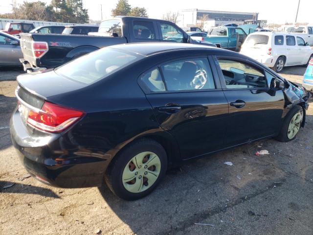 19XFB2F57DE054671 - 2013 HONDA CIVIC LX BLACK photo 3