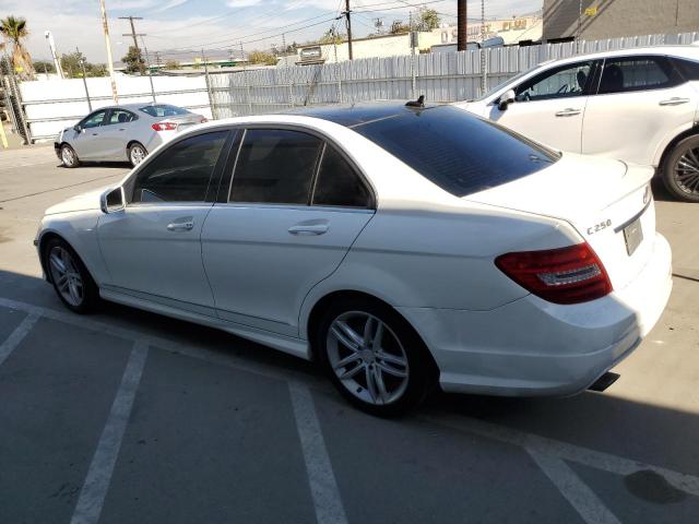 WDDGF4HB8EG160450 - 2014 MERCEDES-BENZ C 250 WHITE photo 2