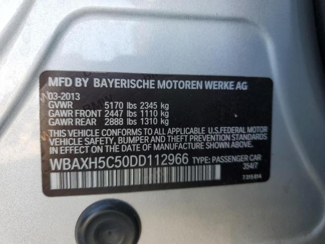 WBAXH5C50DD112966 - 2013 BMW 528 XI SILVER photo 12