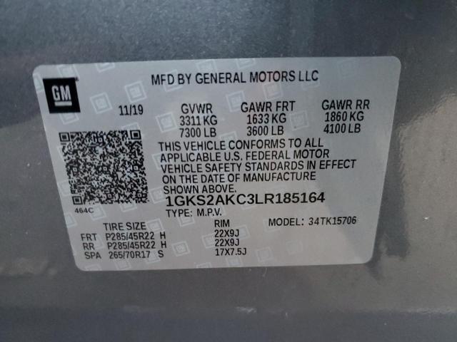 1GKS2AKC3LR185164 - 2020 GMC YUKON SLE SILVER photo 13