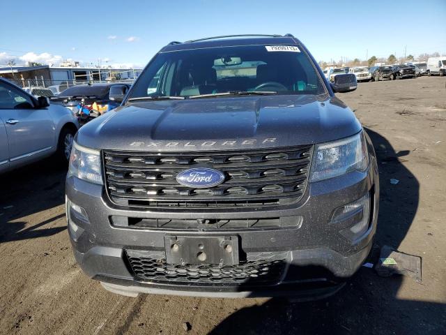 1FM5K8GT0GGC04499 - 2016 FORD EXPLORER SPORT GRAY photo 5