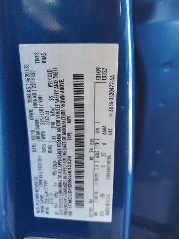 1FMCU0HD0KUA12326 - 2019 FORD ESCAPE SEL BLUE photo 13