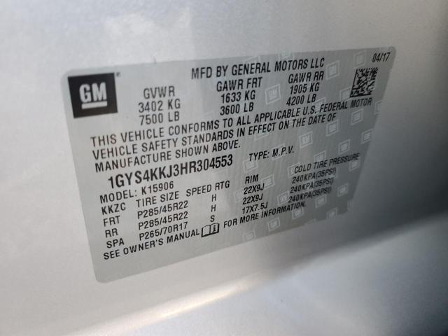 1GYS4KKJ3HR304553 - 2017 CADILLAC ESCALADE ESV PLATINUM Gümüş foto 14