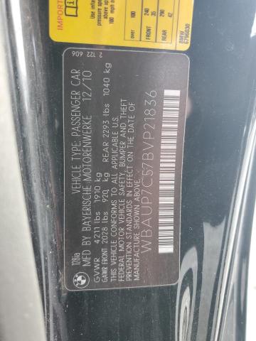 WBAUP7C57BVP21836 - 2011 BMW 128 I BLACK photo 12