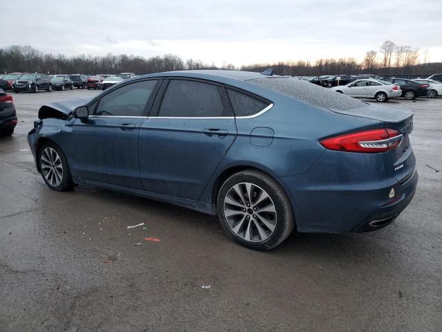 3FA6P0T97KR165097 - 2019 FORD FUSION SE BLUE photo 2