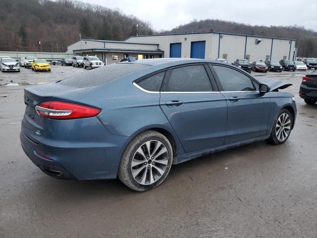 3FA6P0T97KR165097 - 2019 FORD FUSION SE BLUE photo 3