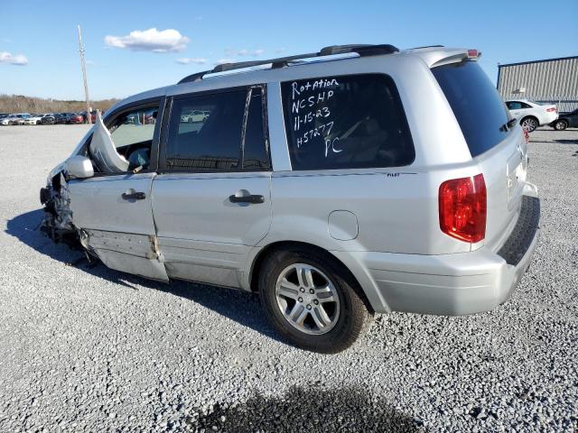 2HKYF18614H571277 - 2004 HONDA PILOT EXL SILVER photo 2