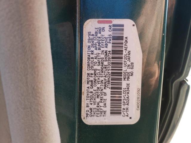 JT8BH22F5T0039734 - 1996 LEXUS LS 400 GREEN photo 12