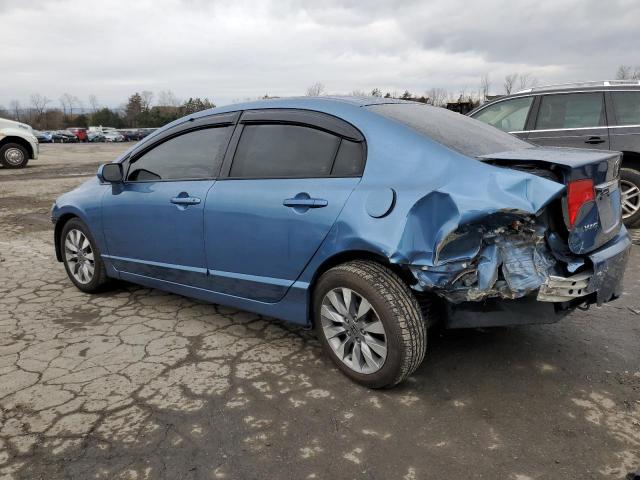 1HGFA16899L007391 - 2009 HONDA CIVIC EX BLUE photo 2