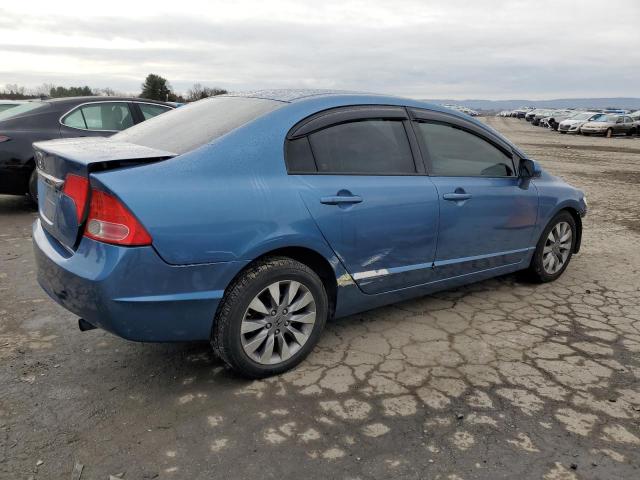 1HGFA16899L007391 - 2009 HONDA CIVIC EX BLUE photo 3