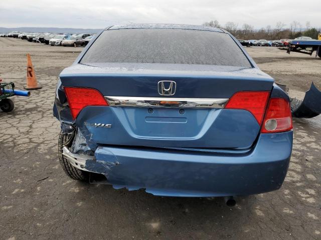 1HGFA16899L007391 - 2009 HONDA CIVIC EX BLUE photo 6