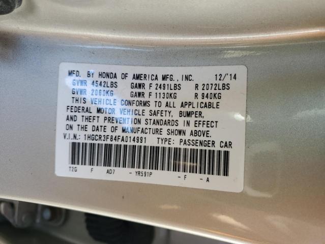 1HGCR3F84FA014991 - 2015 HONDA ACCORD EXL TAN photo 13