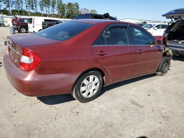 4T1BE32K82U584472 - 2002 TOYOTA CAMRY LE BURGUNDY photo 3