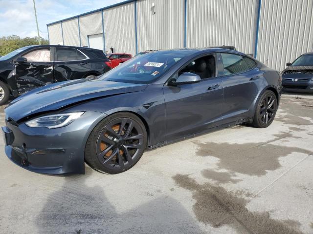 5YJSA1E63MF452735 - 2021 TESLA MODEL S GRAY photo 1