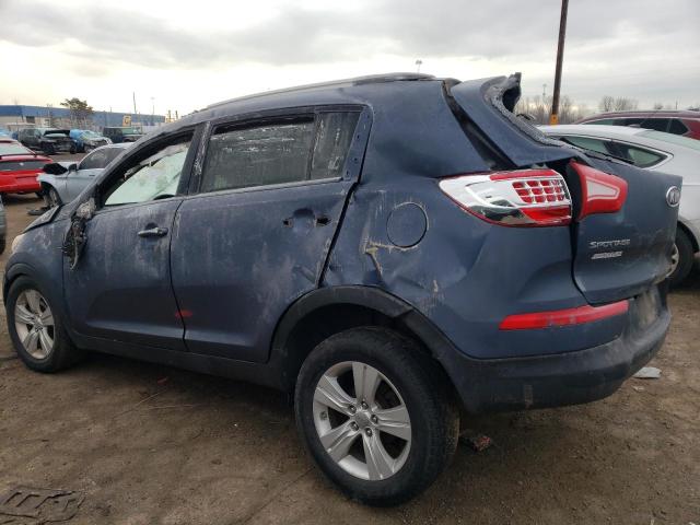 KNDPB3A21C7266116 - 2012 KIA SPORTAGE BASE BLUE photo 2