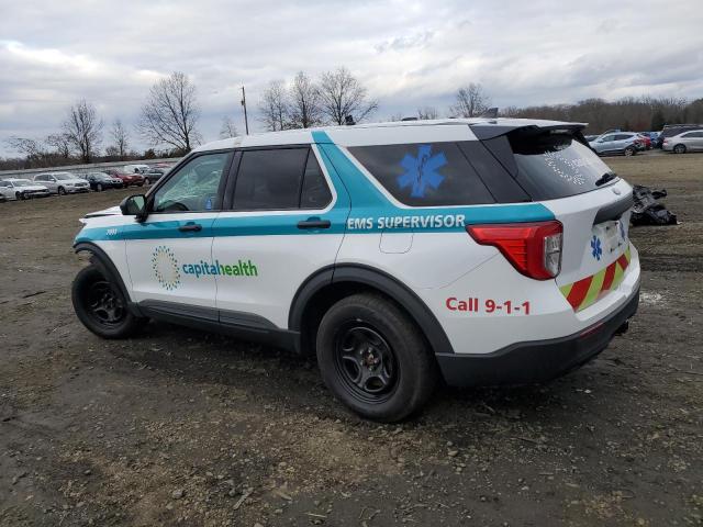 1FM5K8AB1MGC26460 - 2021 FORD EXPLORER POLICE INTERCEPTOR Weiß Foto 2