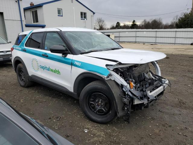 1FM5K8AB1MGC26460 - 2021 FORD EXPLORER POLICE INTERCEPTOR Weiß Foto 4