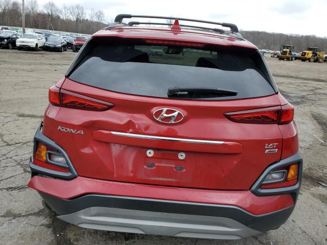 KM8K3CA51LU470137 - 2020 HYUNDAI KONA LIMITED RED photo 6