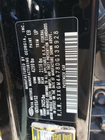 5XXGM4A78DG138928 - 2013 KIA OPTIMA LX BLACK photo 12