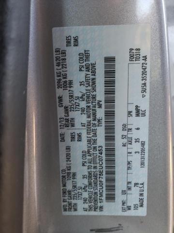 1FMCU0F75EUC07453 - 2014 FORD ESCAPE S SILVER photo 12