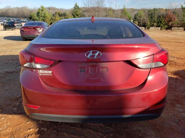 5NPDH4AE8EH458570 - 2014 HYUNDAI ELANTRA SE RED photo 6