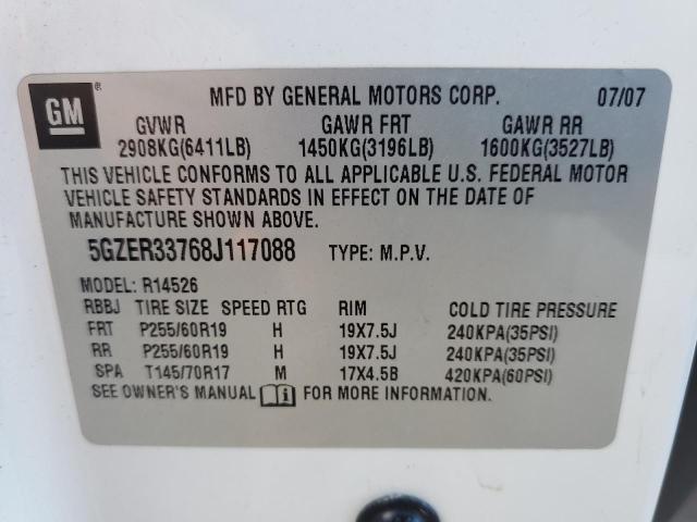 5GZER33768J117088 - 2008 SATURN OUTLOOK XR WHITE photo 13