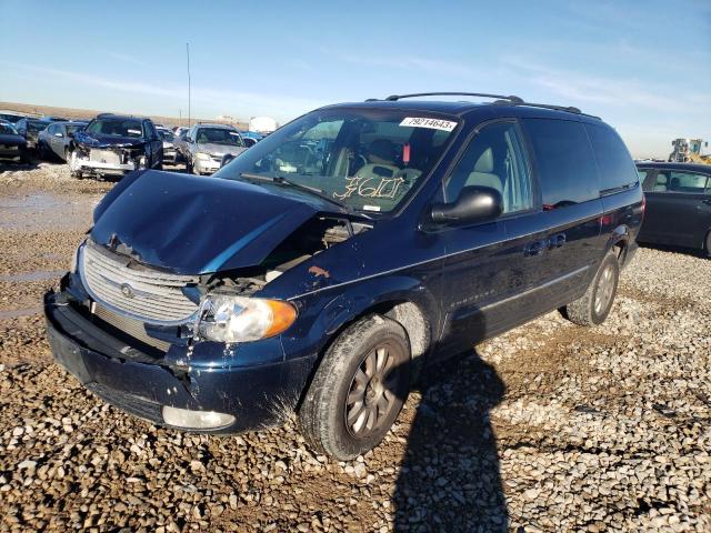 2C8GT54L01R320674 - 2001 CHRYSLER TOWN & COU LXI BLUE photo 1