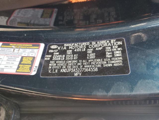 KNDJP3A52J7564558 - 2018 KIA SOUL + BLUE photo 12