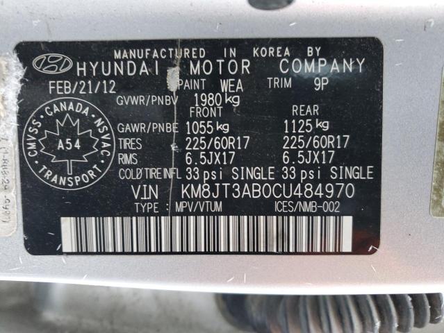 KM8JT3AB0CU484970 - 2012 HYUNDAI TUCSON GL SILVER photo 14