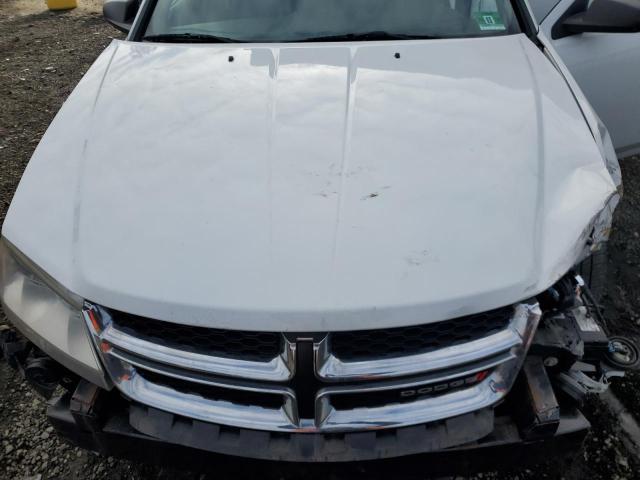 1C3CDZAB1CN275474 - 2012 DODGE AVENGER SE WHITE photo 11