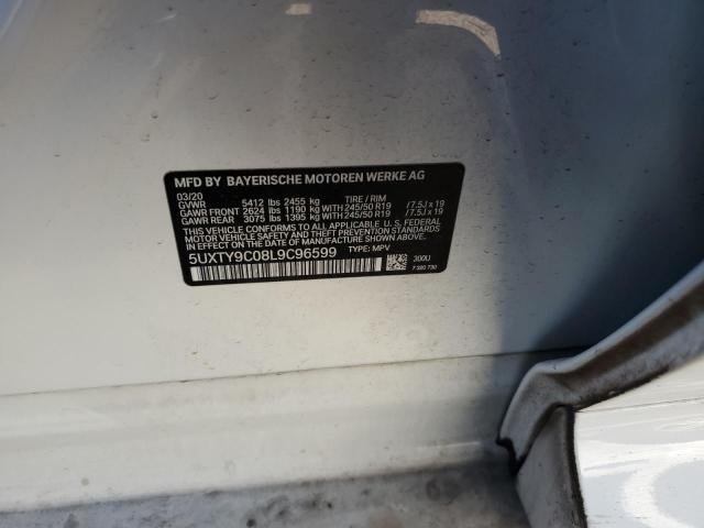 5UXTY9C08L9C96599 - 2020 BMW X3 XDRIVEM40I თეთრი ფოტო 12