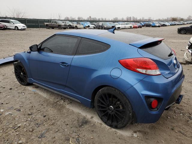 KMHTC6AE3GU255208 - 2016 HYUNDAI VELOSTER TURBO BLUE photo 2