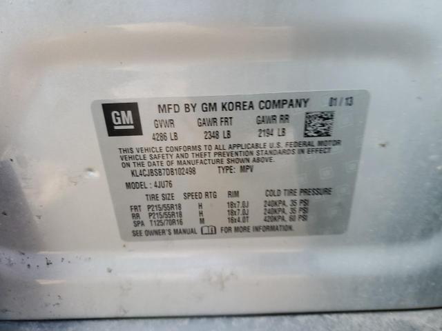 KL4CJBSB7DB102498 - 2013 BUICK ENCORE CONVENIENCE 银色 照片 12