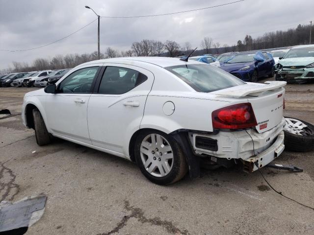 1C3CDZAB1CN173172 - 2012 DODGE AVENGER SE WHITE photo 2