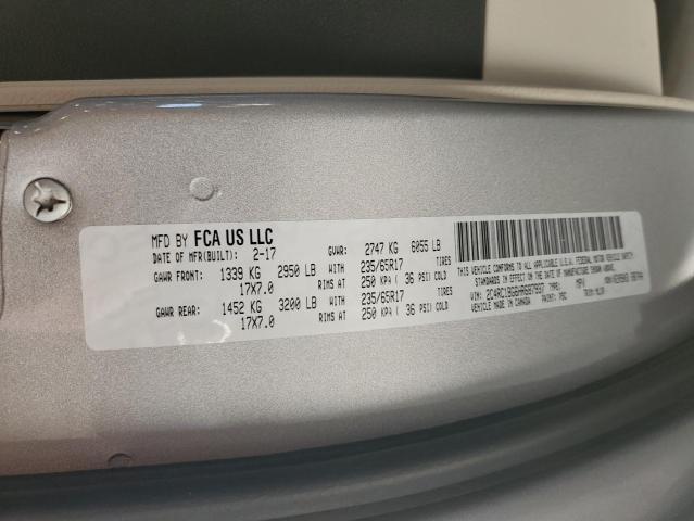 2C4RC1BG6HR687937 - 2017 CHRYSLER PACIFICA TOURING L 银色 照片 13